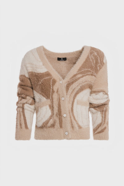 Cardigan regular in jacquard
