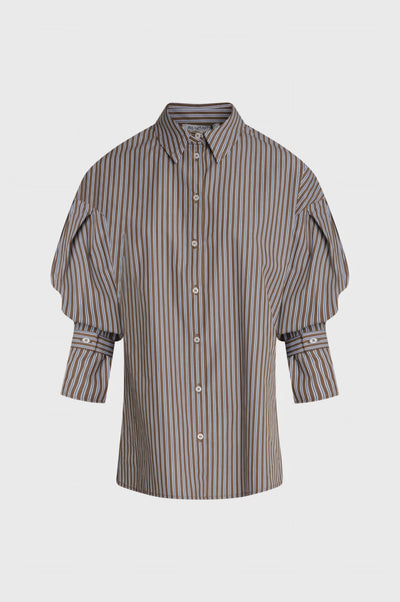 Camicia regular in cotone a righe