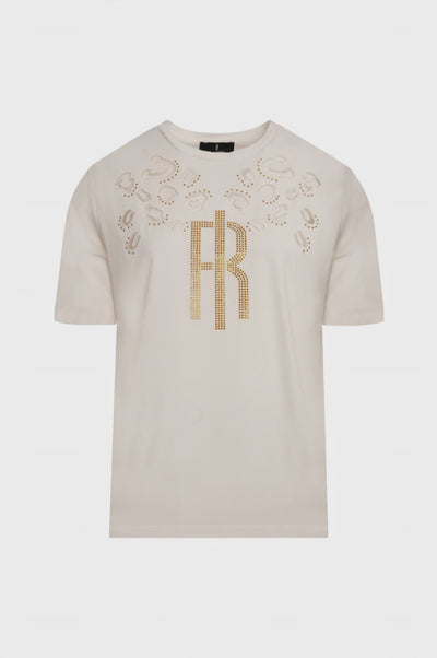 T-shirt regular in jersey di cotone stretch