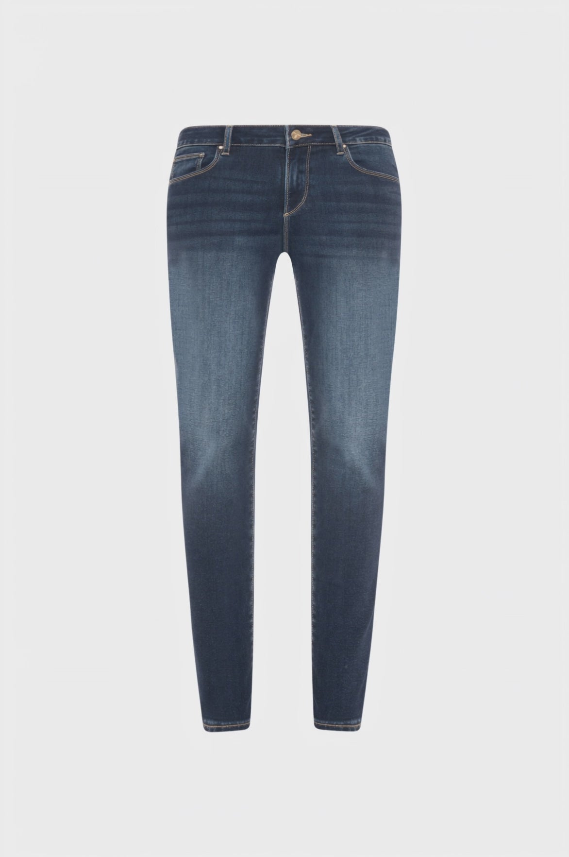 Jeans slim in denim con lavaggio medio