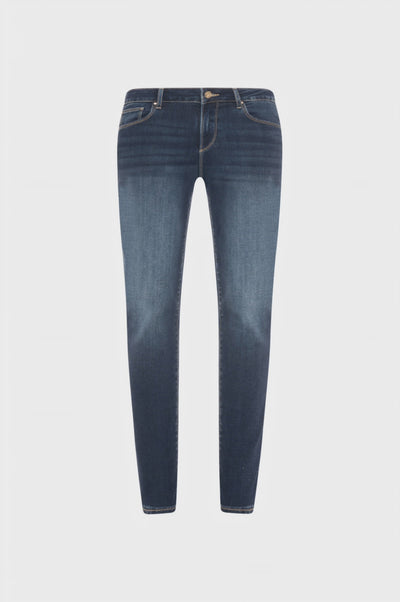 Jeans slim in denim con lavaggio medio