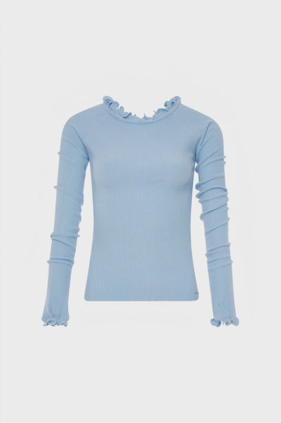 Maglia slim con rouches