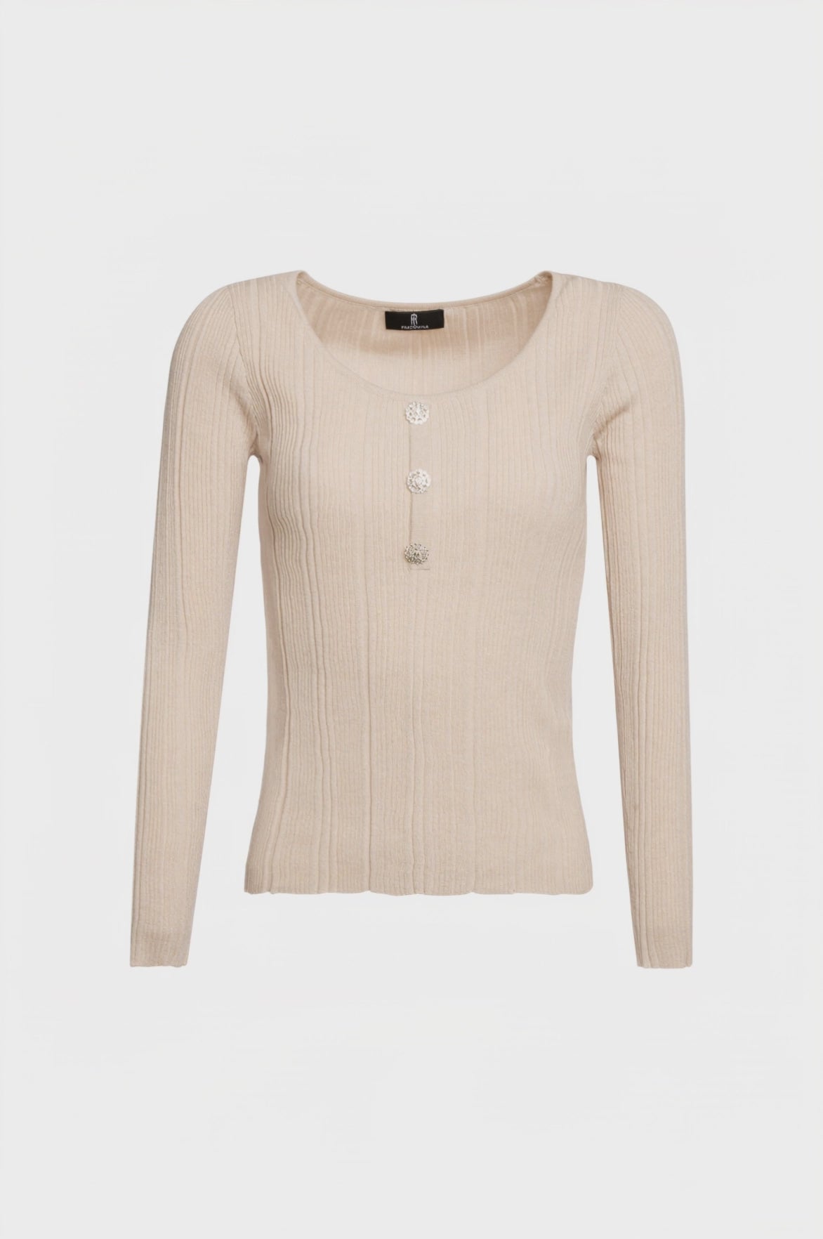 Maglia slim a costine