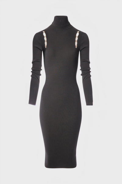 Abito slim midi in maglia