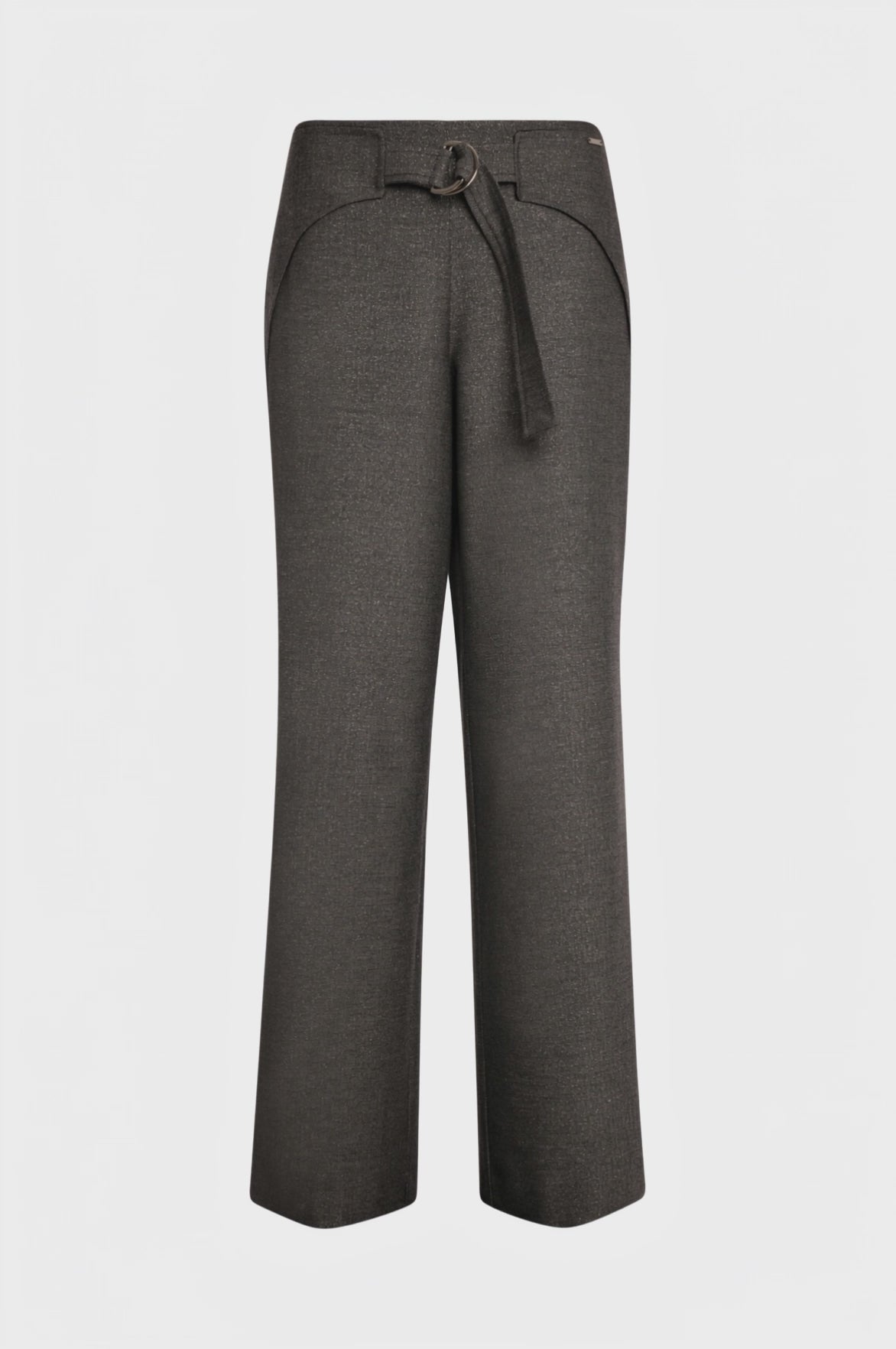 Pantalone wide a palazzo con cintura sul davanti