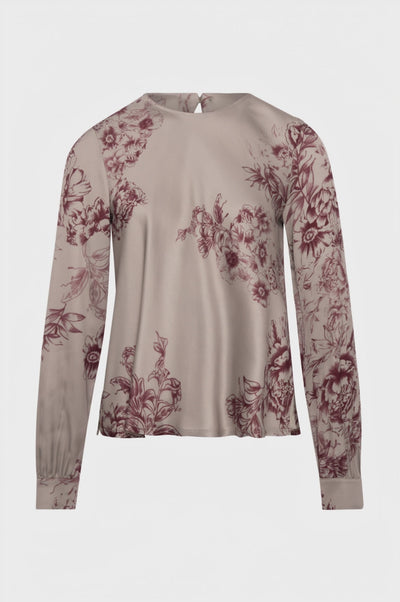 Blusa regular in fantasia floreale