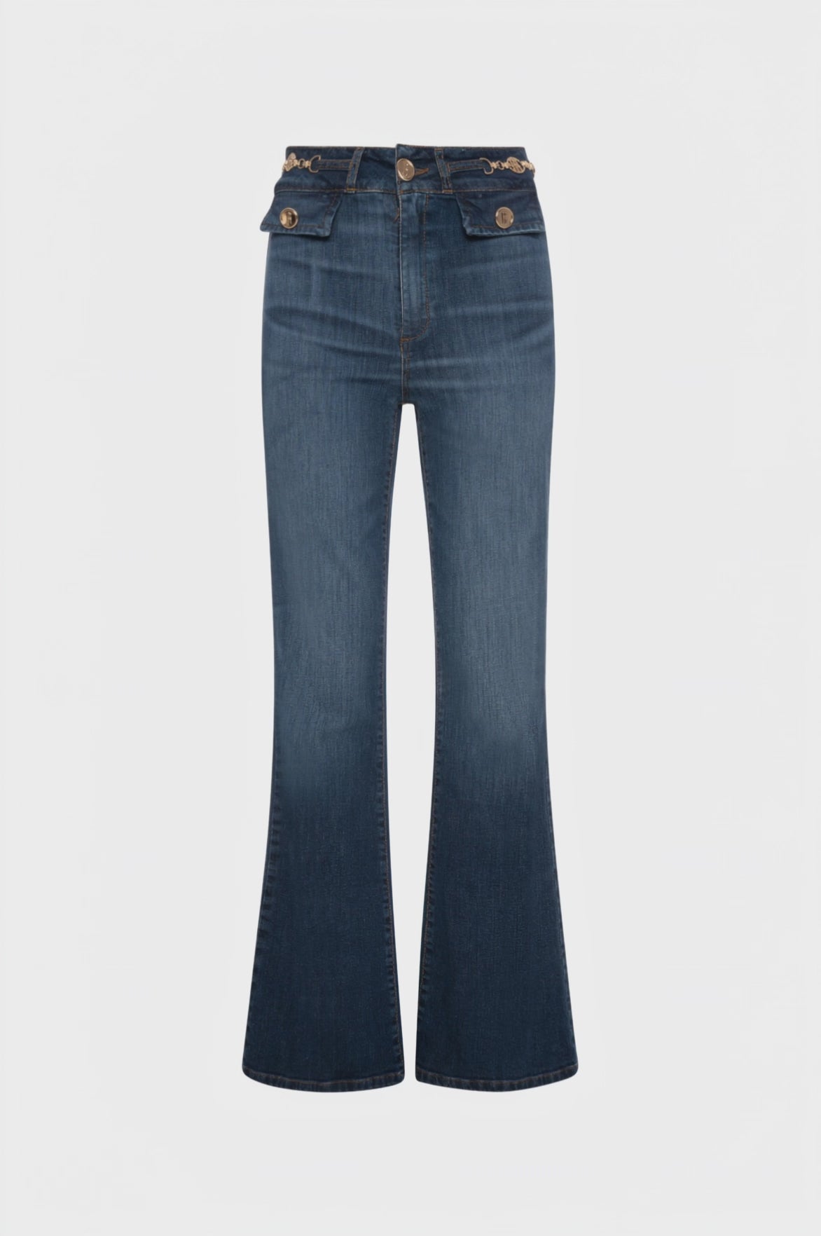 Jeans bootcut in denim con lavaggio medio