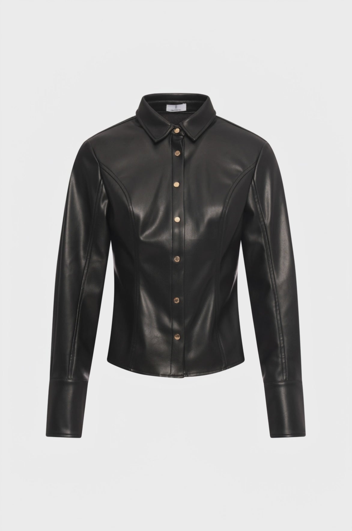 Camicia slim in finta pelle