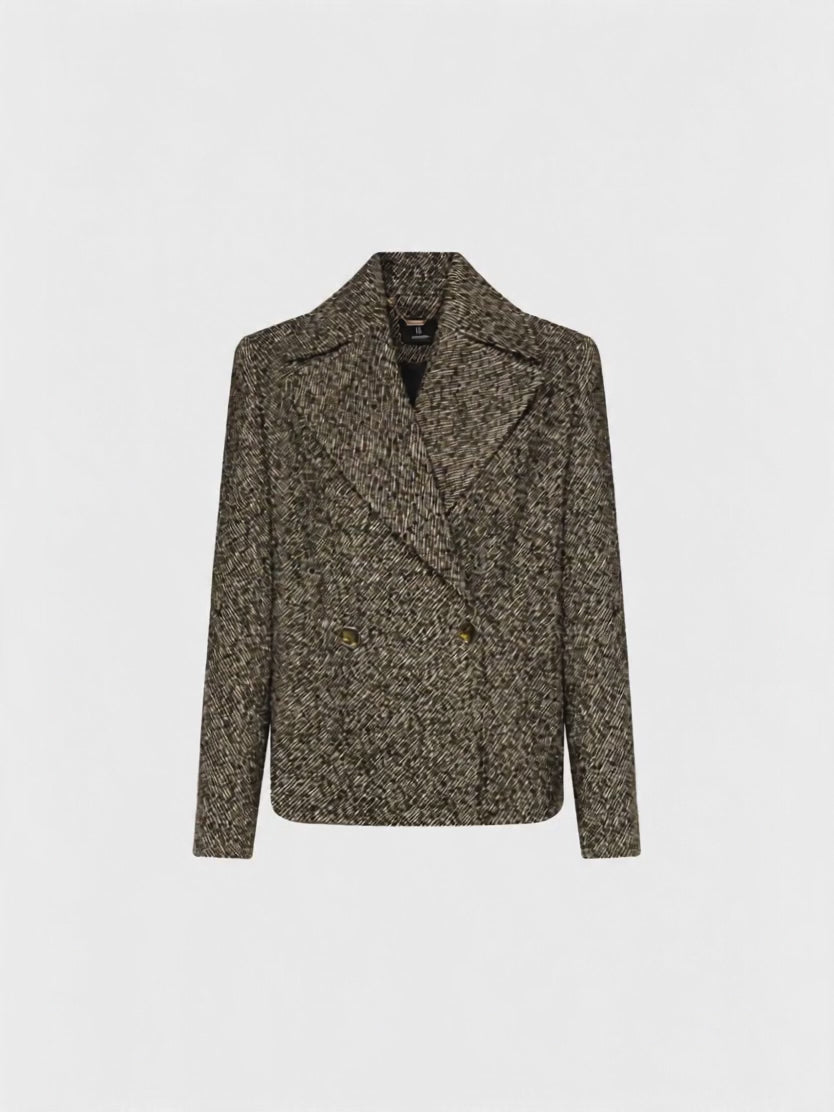 Cappotto regular doppiopetto in tweed