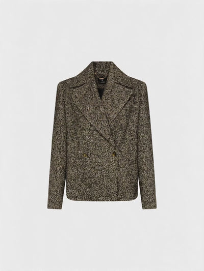 Cappotto regular doppiopetto in tweed