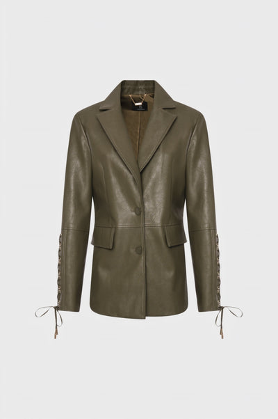 Blazer regular monopetto in finta pelliccia