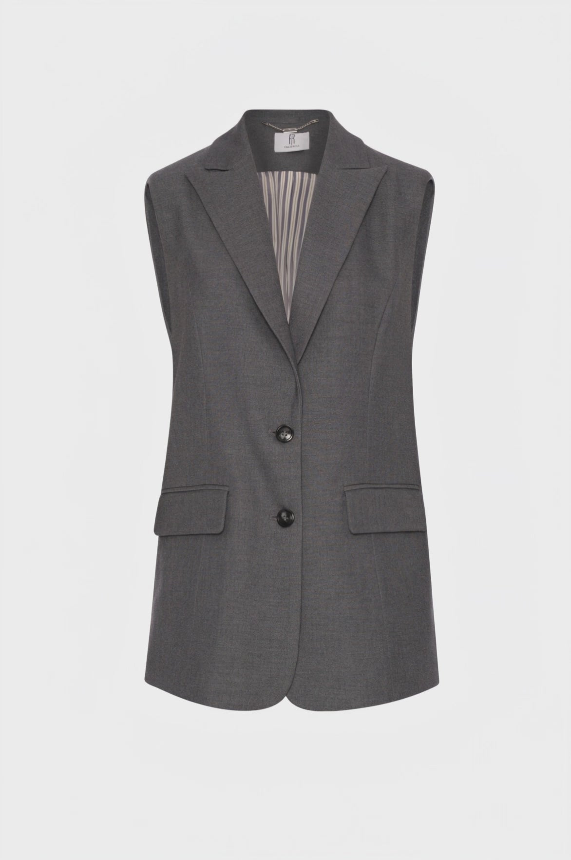 Gilet regular lungo monopetto