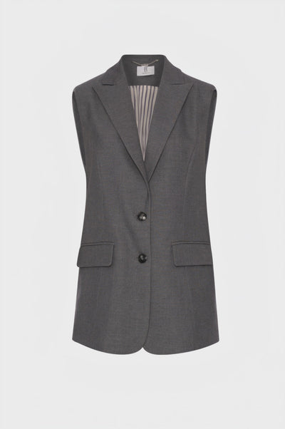 Gilet regular lungo monopetto