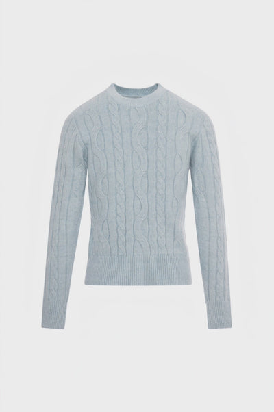 Maglia regular con punto treccia