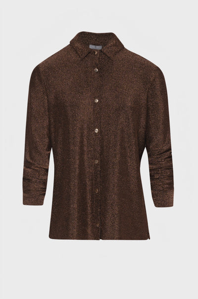 Camicia slim con lurex