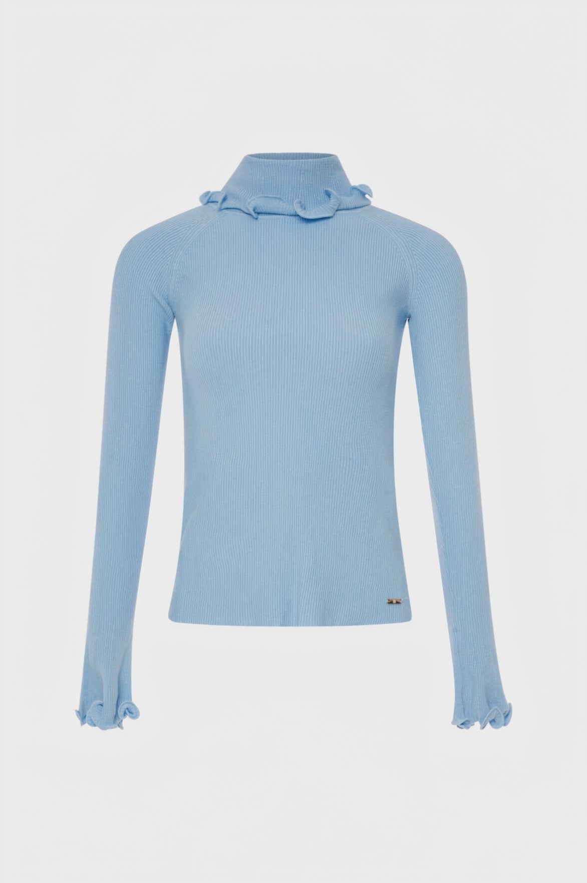 Maglia slim con rouches sul fondo