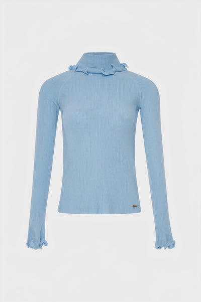 Maglia slim con rouches sul fondo