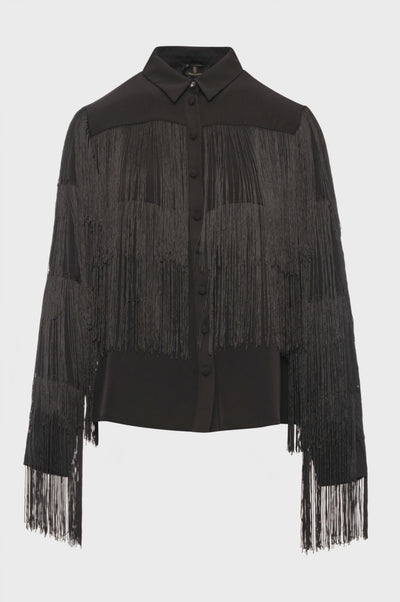 Camicia regular con frange