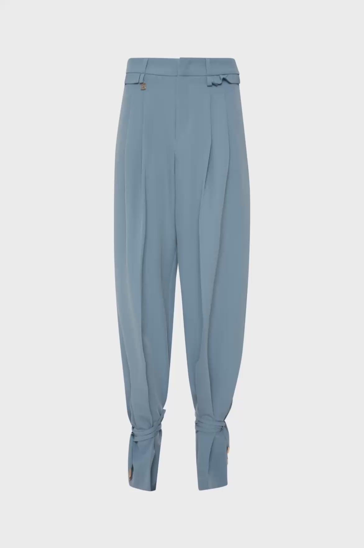Pantalone carrot in tessuto fluido