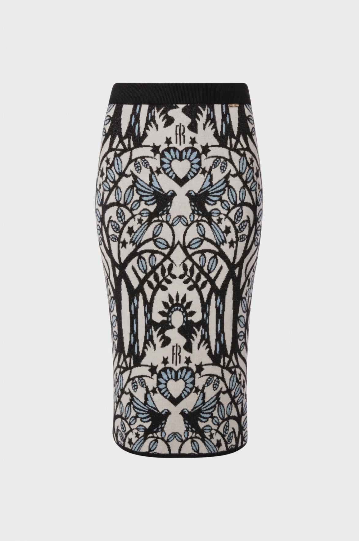 Gonna slim midi in jacquard