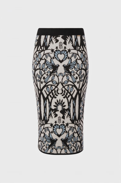 Gonna slim midi in jacquard