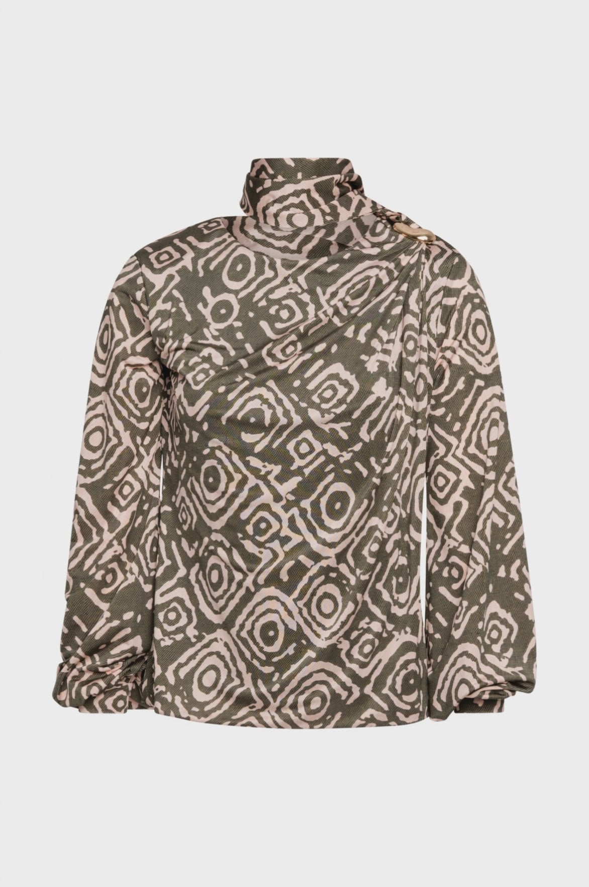 Blusa regular in fantasia geometrica