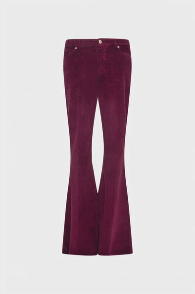 Pantalone bootcut in velluto a coste