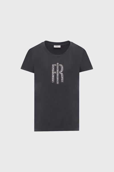 T-shirt regular in jersey di cotone stretch