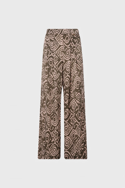 Pantalone wide a palazzo in fantasia geometrica