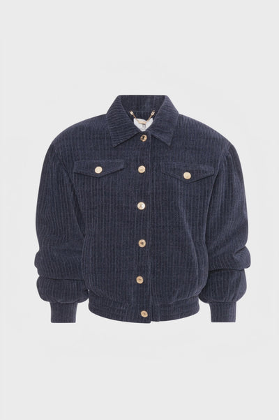 Giacca regular modello bomber in velluto