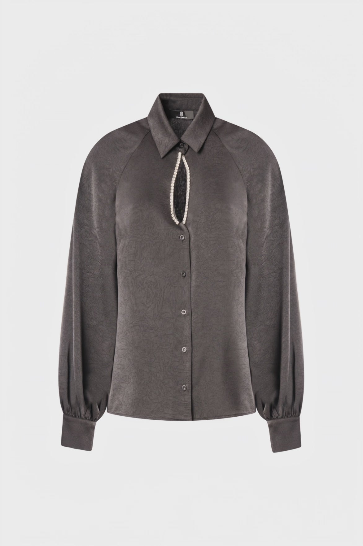 Camicia regular in raso