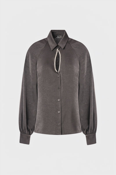 Camicia regular in raso