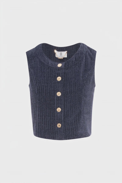 Gilet regular in velluto