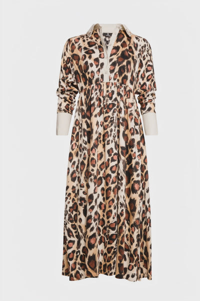 Abito regular midi in fantasia animalier
