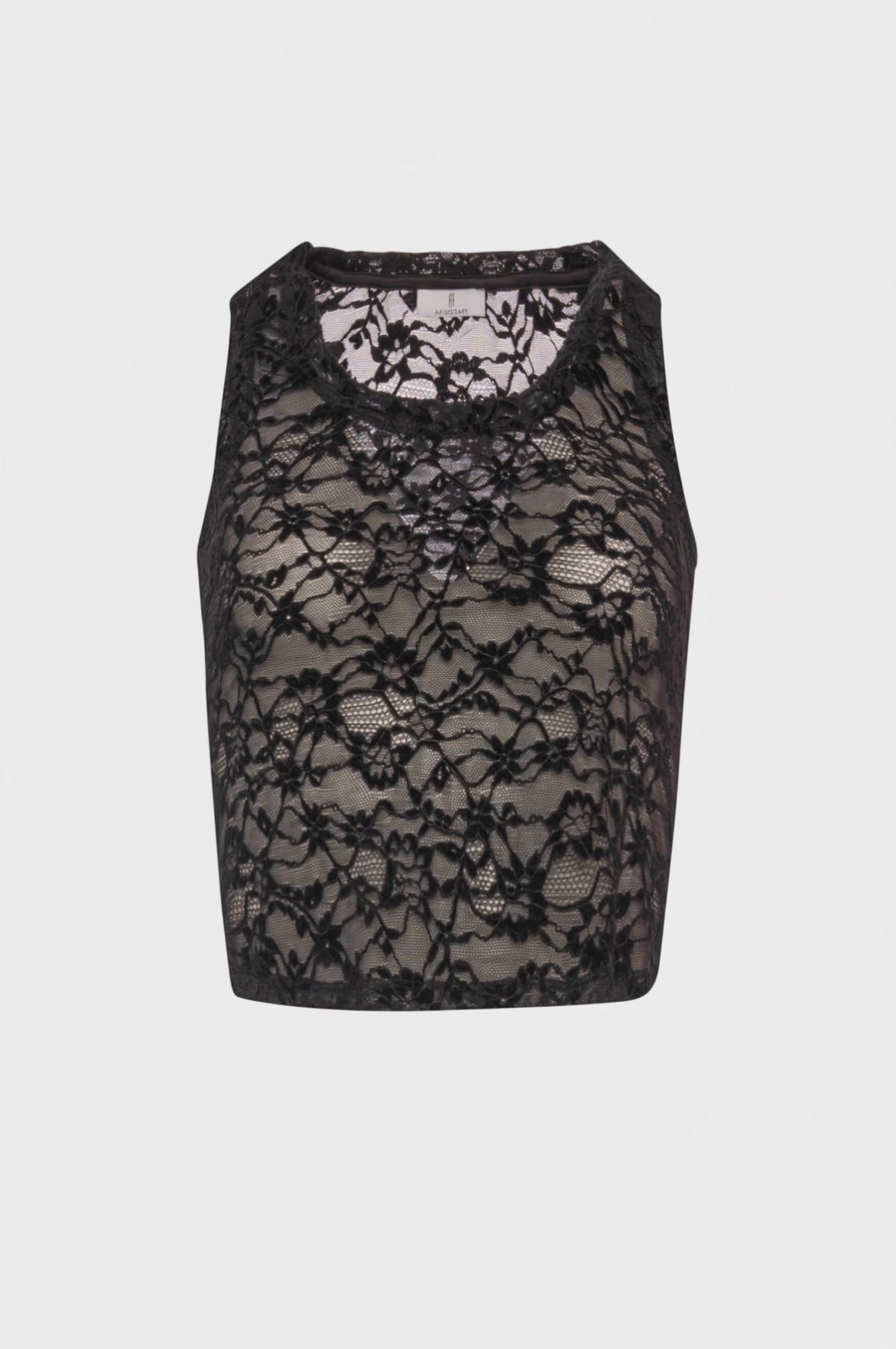 Top senza maniche slim in pizzo
