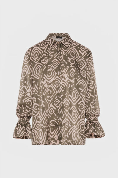 Camicia regular in fantasia geometrica