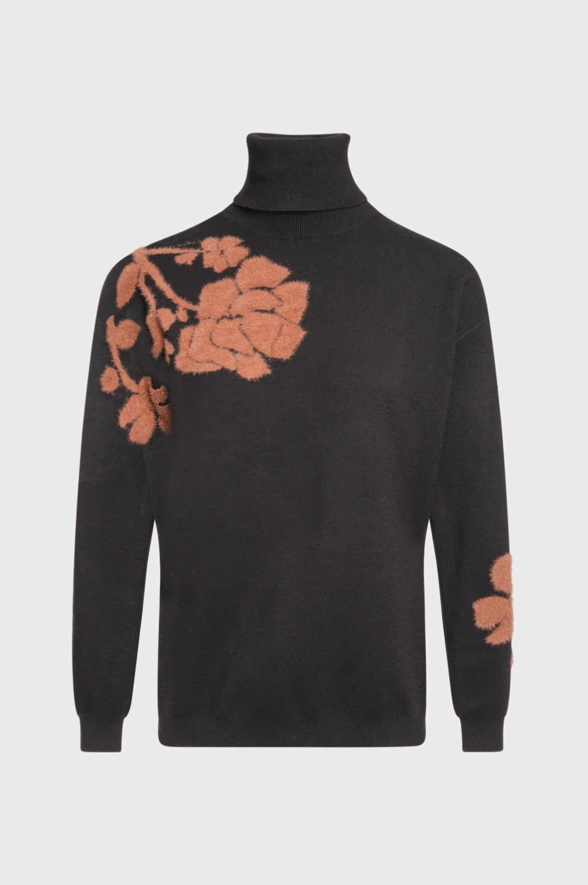 Maglia regular con jacquard a fiori