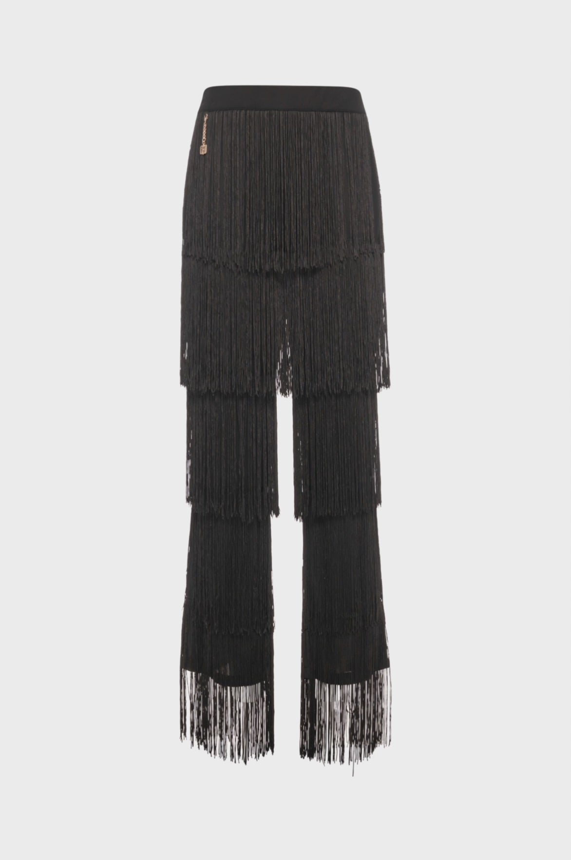 Pantalone wide a palazzo con frange