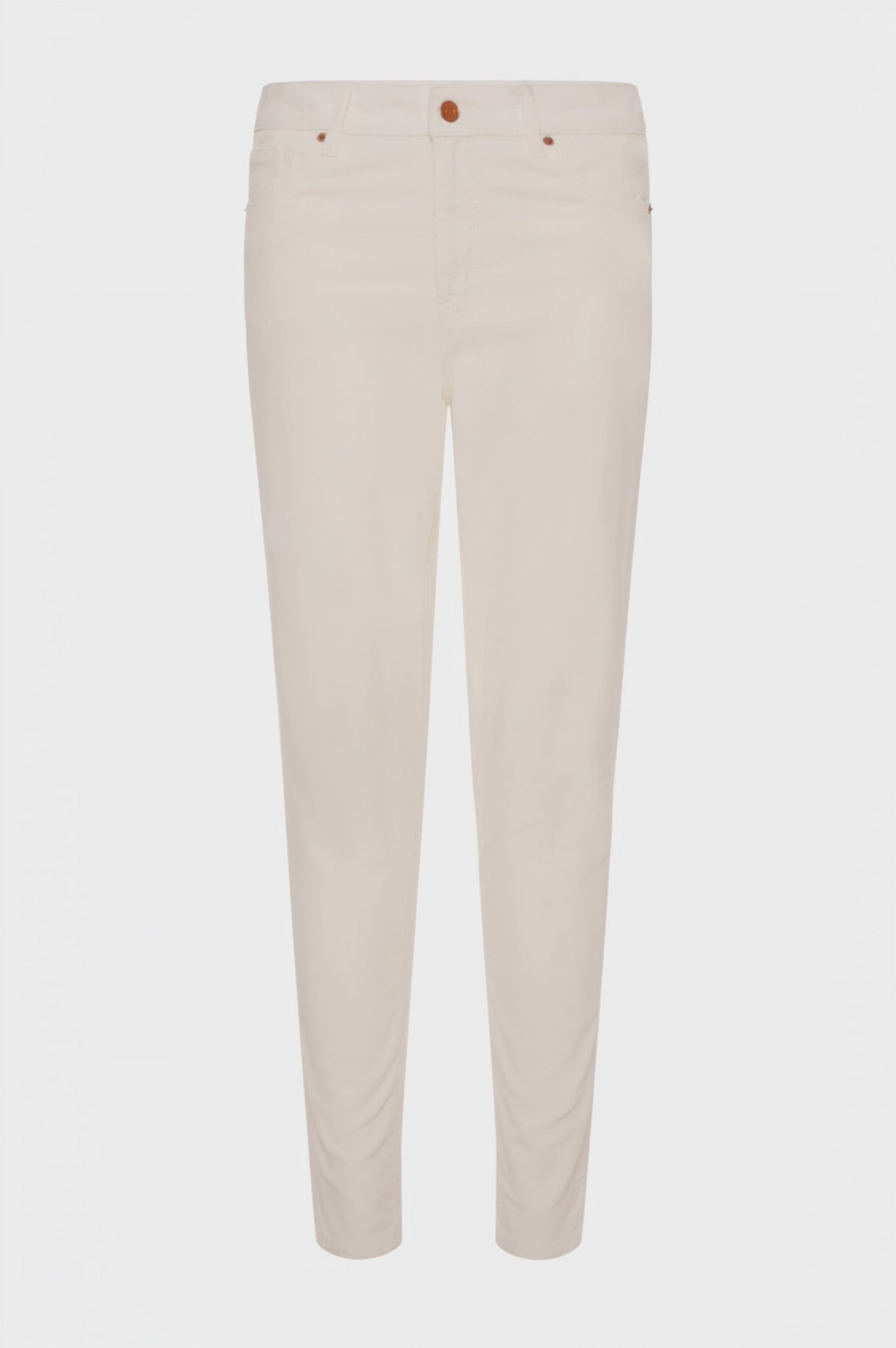 Pantalone slim in velluto mille righe
