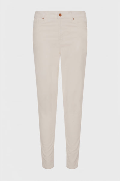 Pantalone slim in velluto mille righe