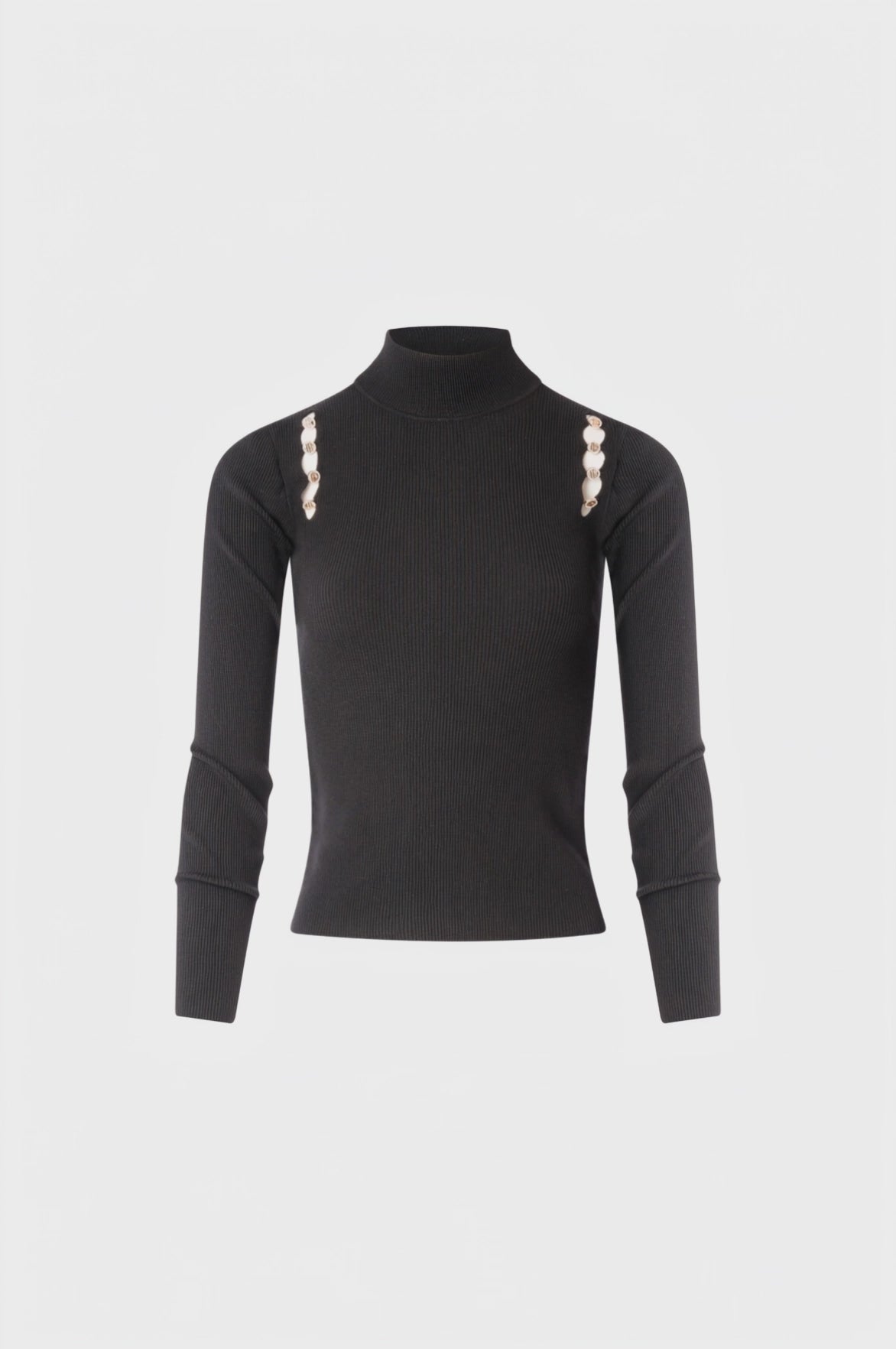 Maglia slim con collo alto