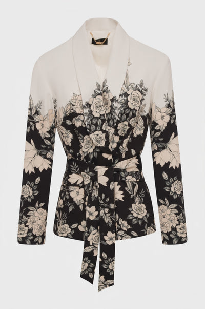 Blazer regular in fantasia floreale