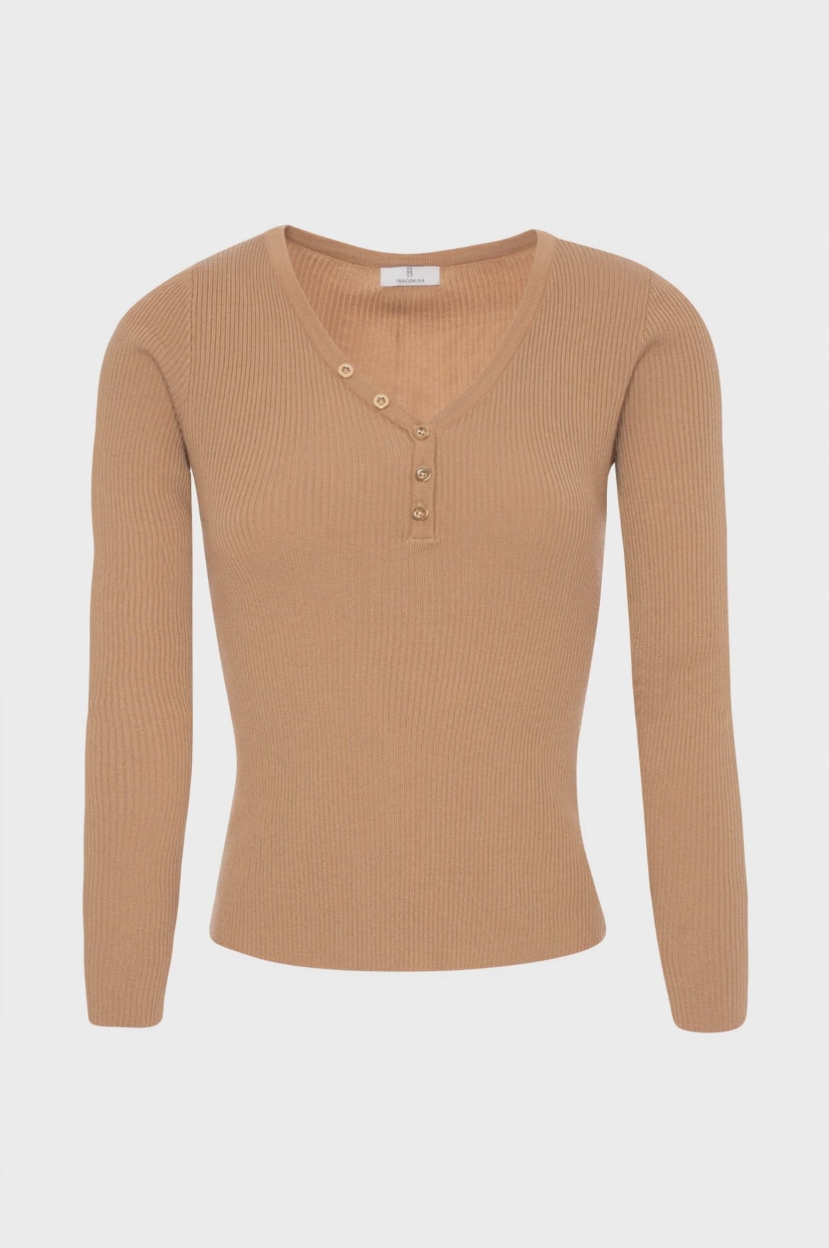 Top slim con scollo a V