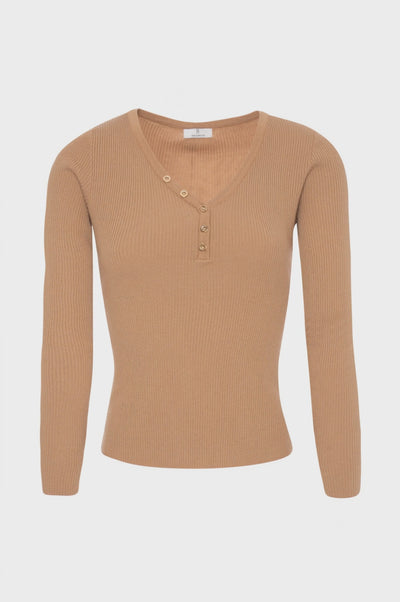 Top slim con scollo a V