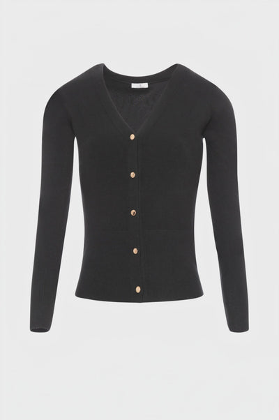 Cardigan slim con scollo a V