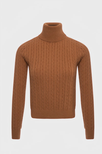 Maglia slim con punto treccia