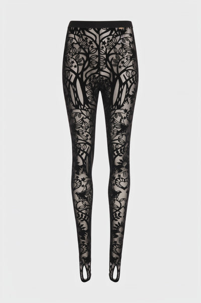 Leggings slim in pizzo