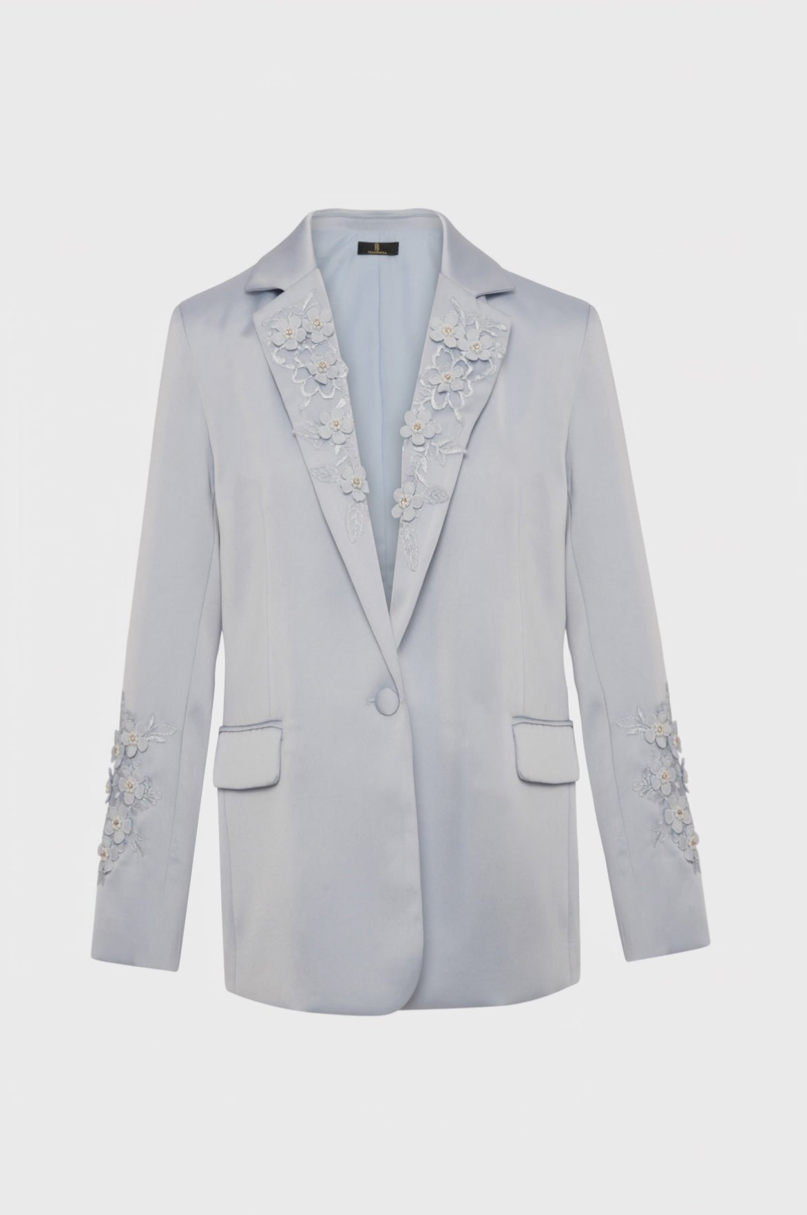 Blazer regular lungo in raso