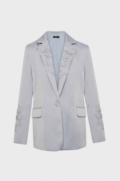 Blazer regular lungo in raso
