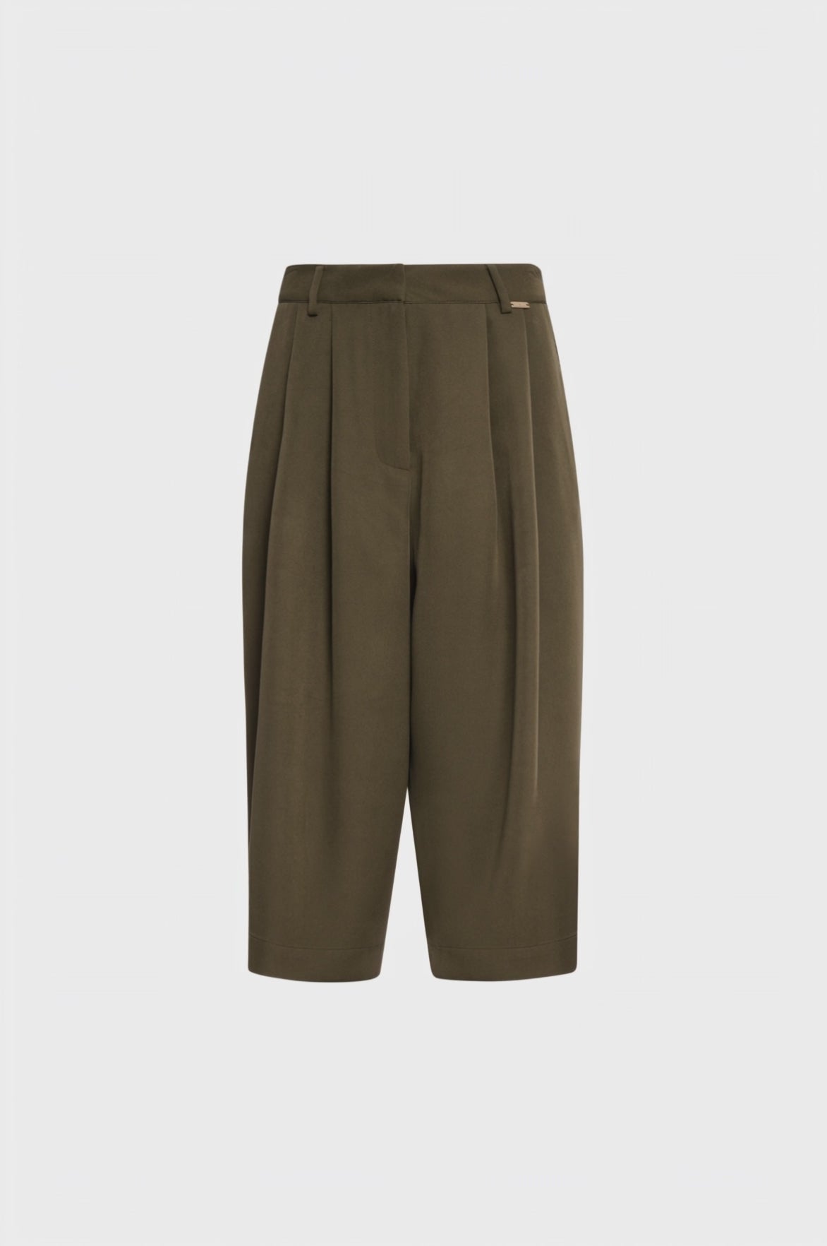 Pantalone cropped in tessuto fluido